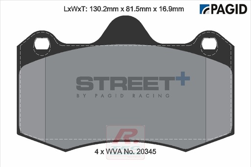 [T8000SP2001] T8000 - Pagid brake pads Street+