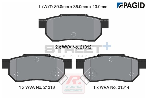 [T8004SP2001] T8004 - Pagid brake pads Street+