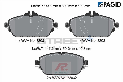 [T8008SP2001] T8008 - Pagid brake pads Street+
