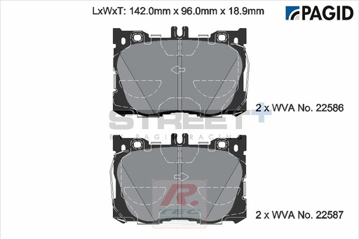 [T8015SP2001] T8015 - Pagid brake pads Street+