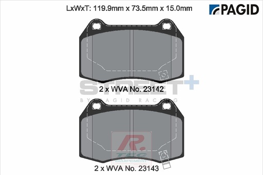 [T8019SP2001] T8019 - Pagid brake pads Street+