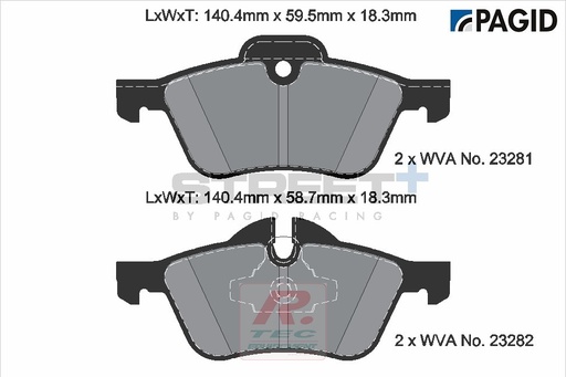[T8020SP2001] T8020 - Pagid brake pads Street+