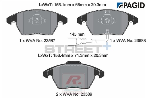 [T8033SP2001] T8033 - Pagid brake pads Street+