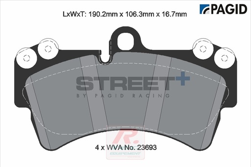 [T8038SP2001] T8038 - Plaquettes de frein Pagid Street+