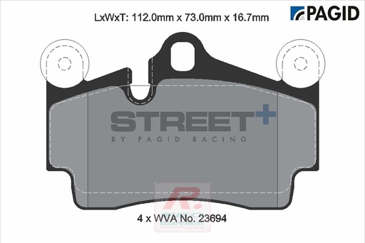 [T8039SP2001] T8039 - Plaquettes de frein Pagid Street+