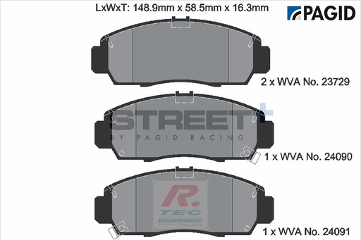 [T8042SP2001] T8042 - Plaquettes de frein Pagid Street+