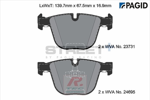 [T8043SP2001] T8043 - Pagid brake pads Street+