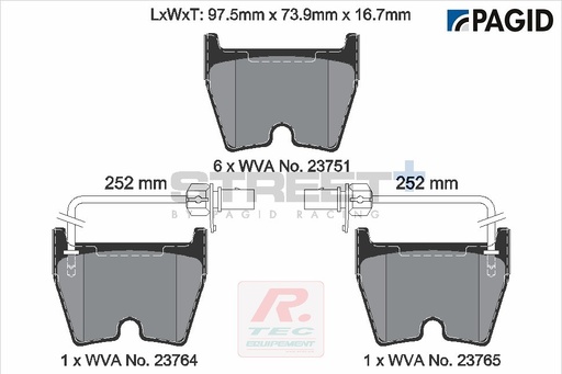 [T8044SP2001] T8044 - Pagid brake pads Street+