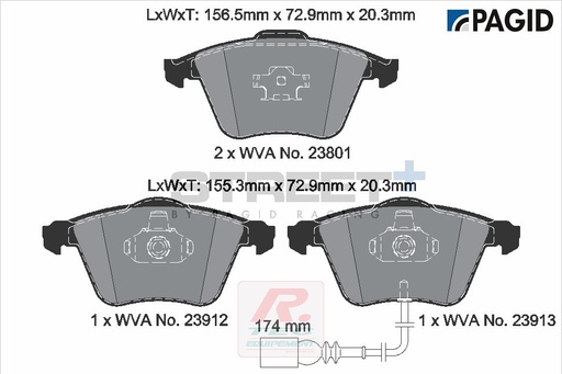 [T8046SP2001] T8046 - Pagid brake pads Street+