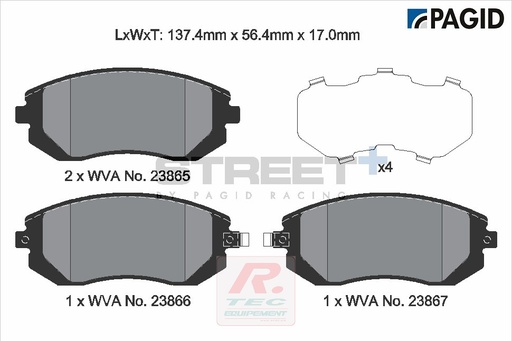[T8047SP2001] T8047 - Pagid brake pads Street+