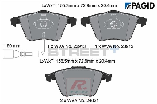 [T8048SP2001] T8048 - Pagid brake pads Street+