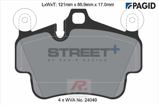 [T8054SP2001] T8054 - Plaquettes de frein Pagid Street+