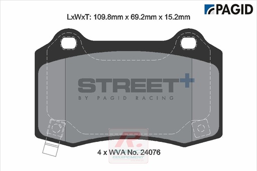 [T8055SP2001] T8055 - Plaquettes de frein Pagid Street+
