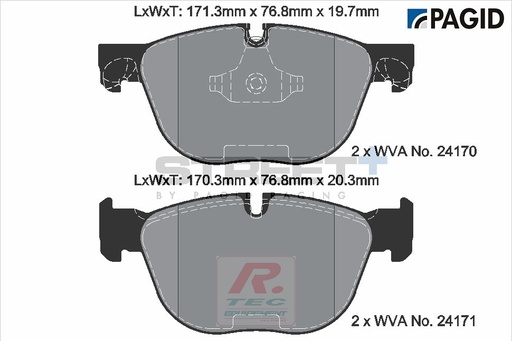 [T8060SP2001] T8060 - Pagid brake pads Street+
