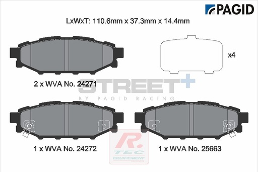 [T8065SP2001] T8065 - Plaquettes de frein Pagid Street+