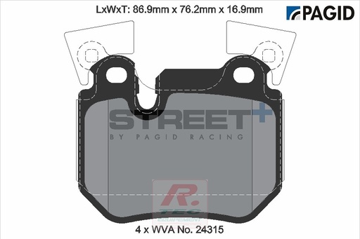 [T8067SP2001] T8067 - Plaquettes de frein Pagid Street+