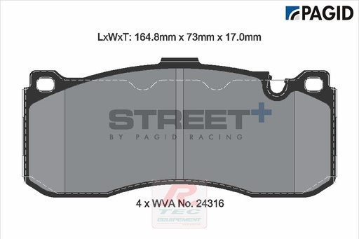 [T8068SP2001] T8068 - Plaquettes de frein Pagid Street+