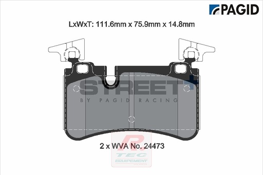 [T8074SP2001] T8074 - Pagid brake pads Street+