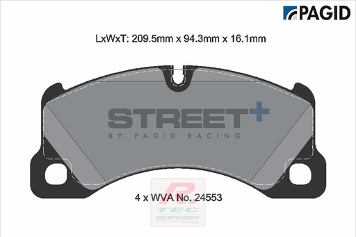 [T8077SP2001] T8077 - Plaquettes de frein Pagid Street+