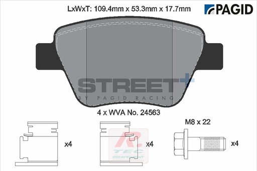 [T8080SP2001] T8080 - Plaquettes de frein Pagid Street+