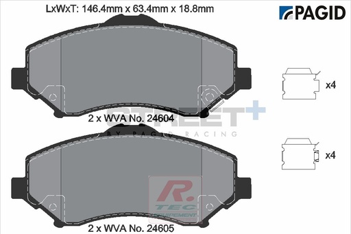 [T8082SP2001] T8082 - Pagid brake pads Street+