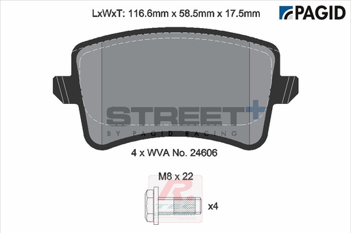 [T8083SP2001] T8083 - Plaquettes de frein Pagid Street+