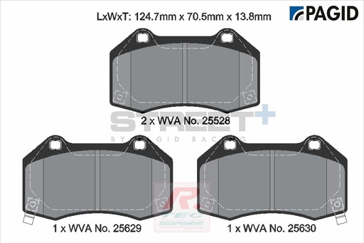 [T8088SP2001] T8088 - Pagid brake pads Street+