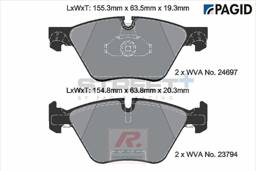 [T8089SP2001] T8089 - Pagid brake pads Street+