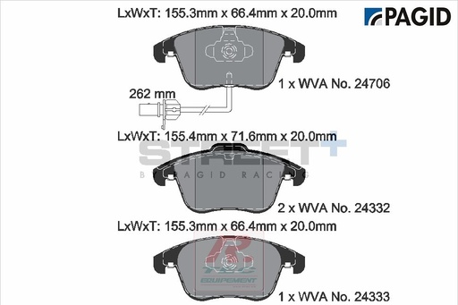 [T8090SP2001] T8090 - Pagid brake pads Street+