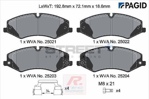 [T8103SP2001] T8103 - Pagid brake pads Street+