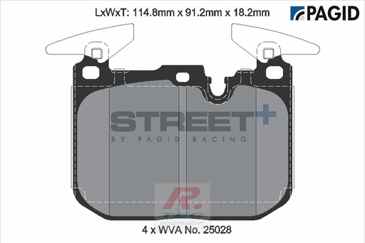[T8104SP2001] T8104 - Plaquettes de frein Pagid Street+