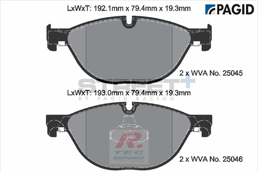 [T8106SP2001] T8106 - Pagid brake pads Street+