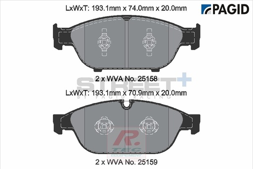 [T8109SP2001] T8109 - Pagid brake pads Street+