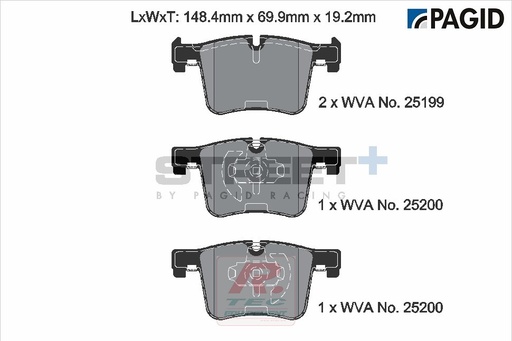 [T8113SP2001] T8113 - Pagid brake pads Street+