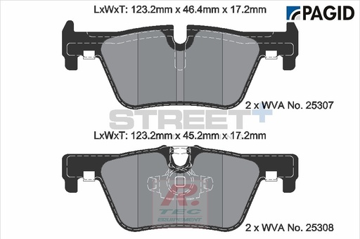 [T8117SP2001] T8117 - Pagid brake pads Street+