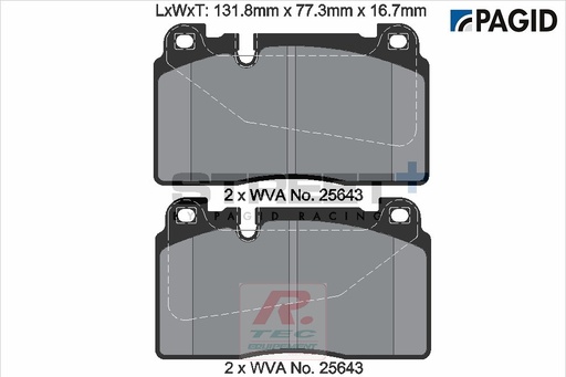 [T8121SP2001] T8121 - Pagid brake pads Street+