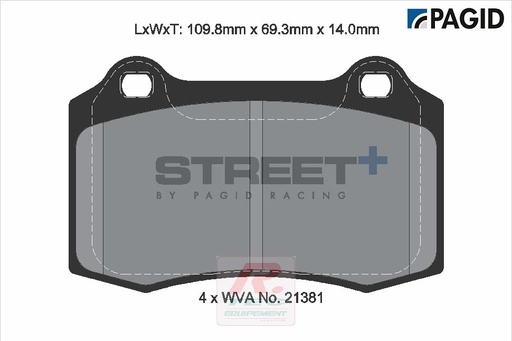 [T8155SP2001] T8155 - Plaquettes de frein Pagid Street+