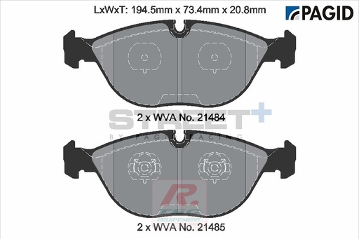 [T8156SP2001] T8156 - Plaquettes de frein Pagid Street+