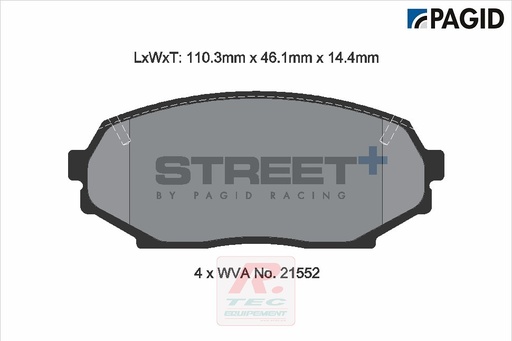 [T8157SP2001] T8157 - Plaquettes de frein Pagid Street+