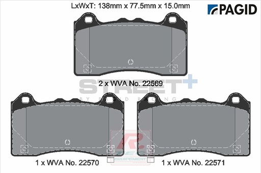 [T8163SP2001] T8163 - Pagid brake pads Street+