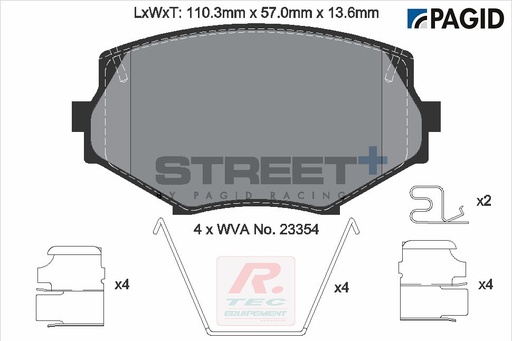 [T8171SP2001] T8171 - Plaquettes de frein Pagid Street+
