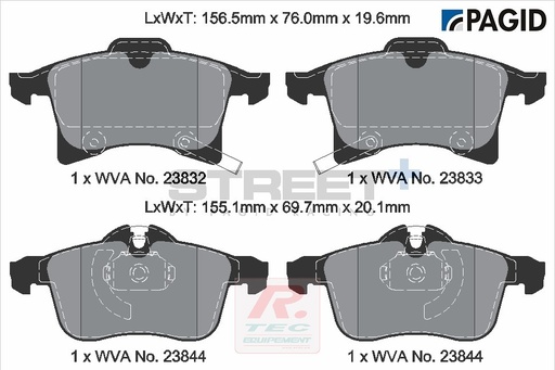 [T8179SP2001] T8179 - Pagid brake pads Street+