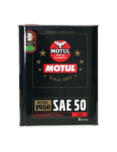 [104510] Engine oil Motul Classic 2L SAE 50 Minérale
