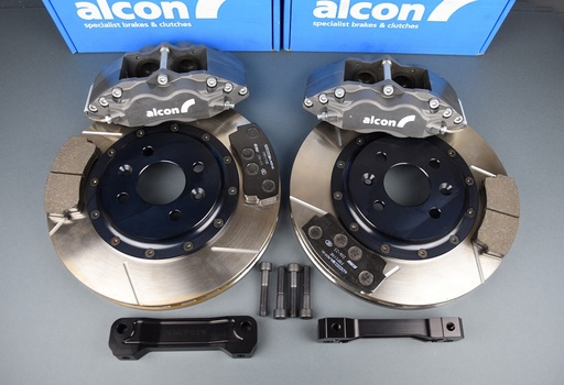 [CLIO300X28KITFREIN] Kit freins Clio RS2 - Jeu de disques 300x28mm / étriers Aclon CRH304 + supports / 4 vis 12.9 (jante 15 pouces)