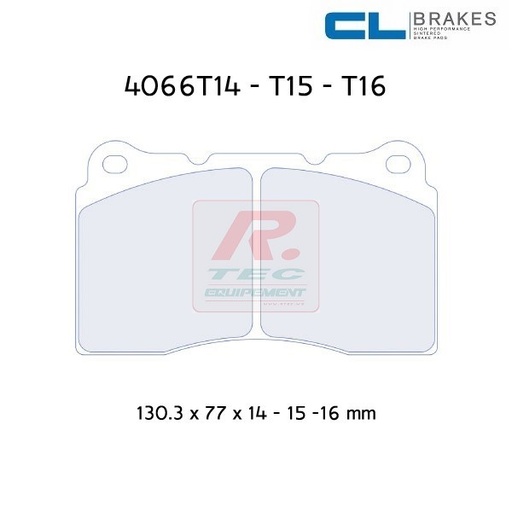 [4066T16RC5C] 4066T16RC5C - CL Brakes remblokken RC5C - NEW : RC5+ with cataphoresis coating