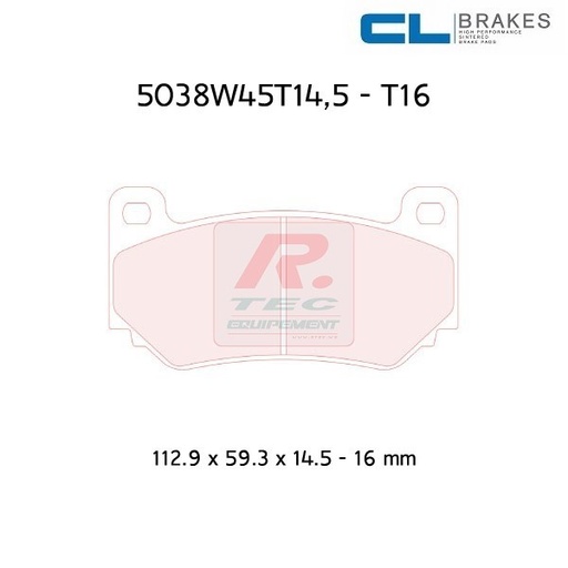 [5038W45T14,5RC5] 5038W45T14,5RC5 - Plaquettes CL brakes RC5