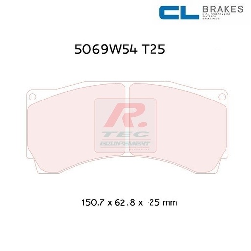 [5069W54T25RC8] 5069W54T25RC8 - Plaquettes CL brakes RC8