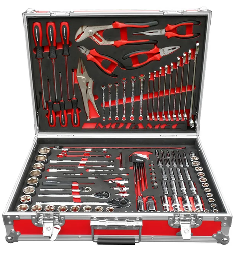 [KIT-MTB-200-HTOOLS-REDREDBLK] Kit valise d'outillages Motamec - Rouge / mousse rouge