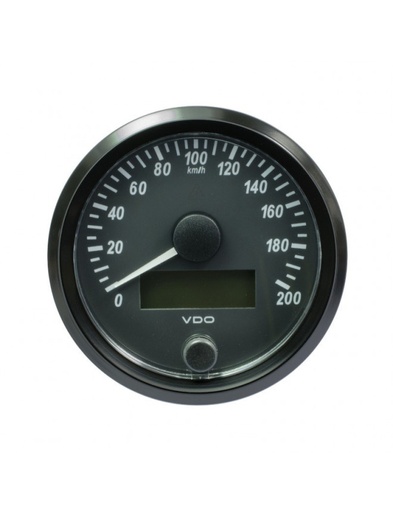 [A2C3832940001] Compte-tours VDO Singleviu Ø 80mm fond noir 200KM/H