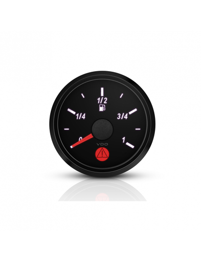 [A2C3833110001] Manomètre niveau de carburant VDO Singleviu Ø 52mm fond noir jauge tubulaire